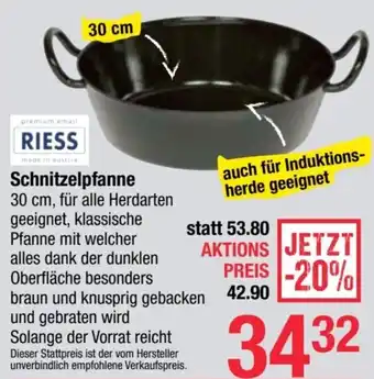Maximarkt RIESS Schnitzelpfanne 30 cm Angebot