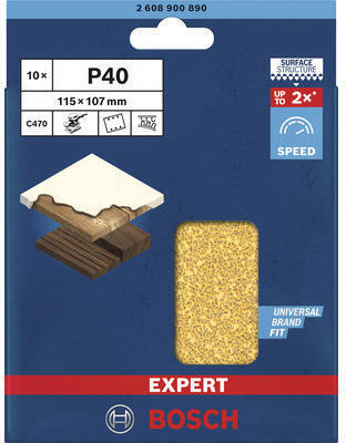 Hornbach Schleifpapier bosch c470, 115x107 mm, k40, expert 10 stk. Angebot