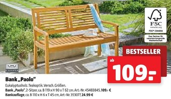 Der Grissemann Bank ,,Paolo", Angebot