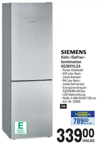 Metro Siemens KG36VVLEA Angebot