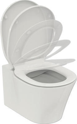Hornbach Wand-wc set ideal standard connect air tiefspüler ohne spülrand weiß mit wc-sitz e248201 Angebot