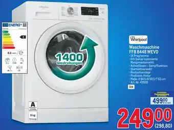 Metro Whirlpool Waschmaschine FFB 8448 WEVD Angebot