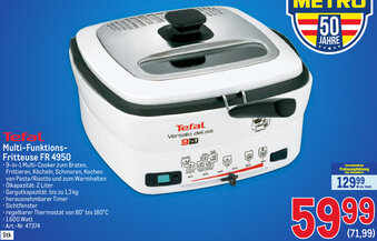 Metro Tefal Multi-Funktions- Fritteuse FR 4950 Angebot