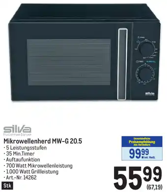 Metro Silva Homeline Mikrowellenherd MW-G 20.5 Angebot