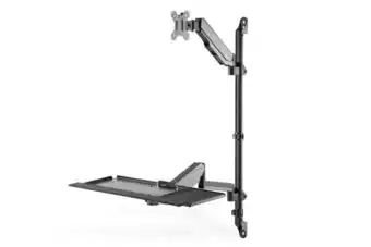Pagro Diskont Digitus flexibler steh-/ sitz-arbeitsplatz zur wandmontage single monitor schwarz Angebot