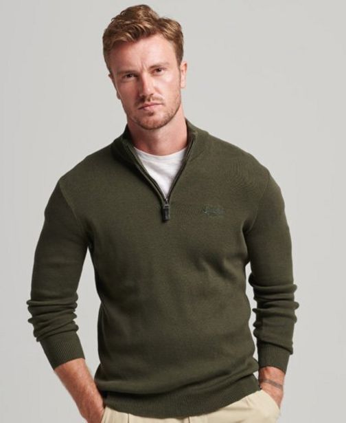 Superdry Organic cotton embroidered henley sweatshirt Angebot
