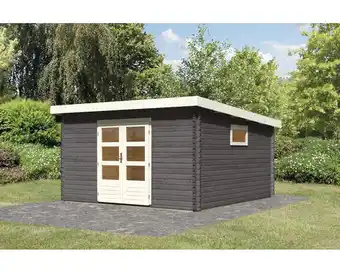 Hornbach Gartenhaus karibu tossens 6 387 x 387 cm grau Angebot