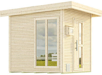 Hornbach Saunahaus weka kuopio inkl.9 kw bio ofen u.integr.steuerung mit fenster und holztüre mit isolierglas wärmegedämmt Angebot