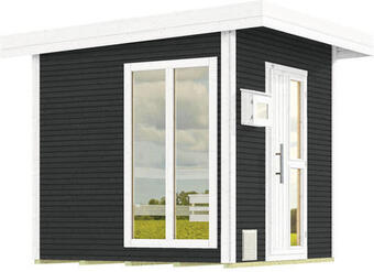 Hornbach Saunahaus weka kuopio inkl.9 kw ofen u.ext.steuerung mit fenster und holztüre mit isolierglas wärmegedämmt anthrazit/weiß Angebot