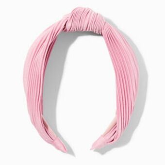 Claire's Blush pink pleated knotted headband Angebot