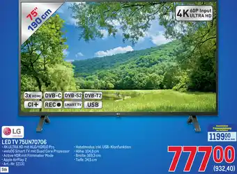 Metro LG LED TV 75UN70706 Angebot