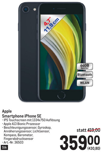 Metro Apple Smartphone Iphone SE Angebot