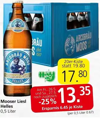 Spar Mooser Liesl Helles 0,5 Liter Angebot