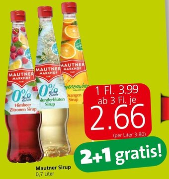 Spar Mautner Sirup 0,7 Liter Angebot