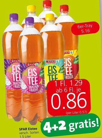 Spar SPAR Eistee versch. Sorten 1,5 Liter Angebot