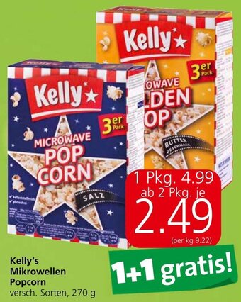 Spar Kelly's Mikrowellen Popcorn versch. Sorten, 270 g Angebot