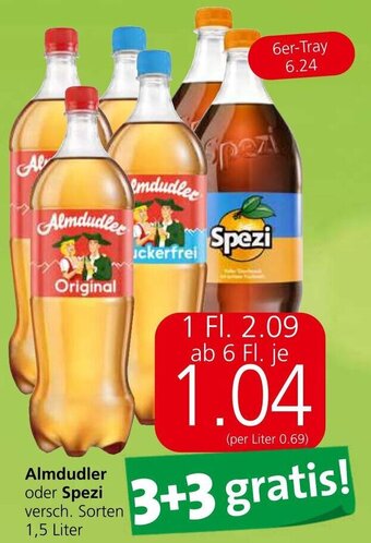 Spar Almdudler oder Spezi versch. Sorten 1,5 Liter Angebot