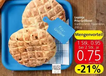 Spar Lepinja Pita-Grillbrot traditionelles Fladenbrot, 200 g Angebot