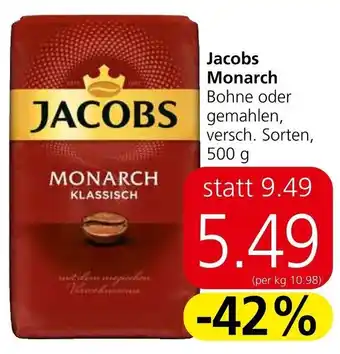 Spar Jacobs Monarch Bohne oder versch. Sorten, 500 g Angebot