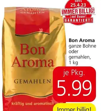 Spar Bon Aroma ganze Bohne oder gemahlen, 1 kg Angebot