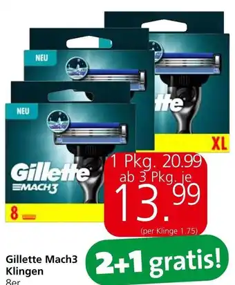 Spar Gillette Mach3 Klingen 8er Angebot