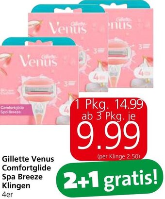 Spar Gillette Venus Comfortglide Spa Breeze Klingen 4er Angebot