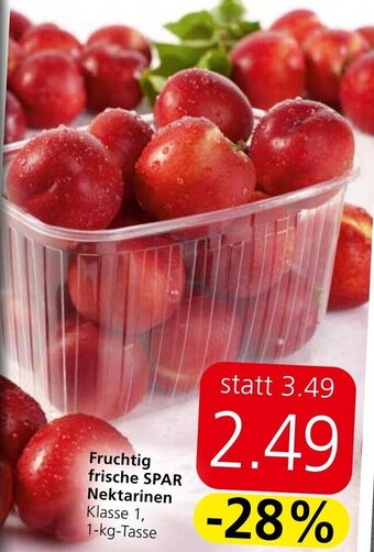 Spar Fruchtig frische SPAR Nektarinen Klasse 1, 1-kg-Tasse Angebot