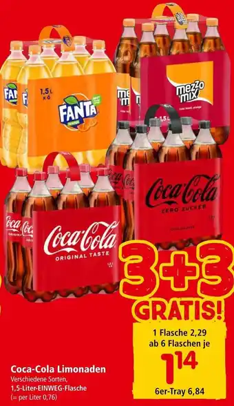 Interspar Coca-Cola Limonade1,5-Liter-EINWEG-Flasche Angebot