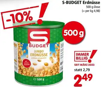 Interspar S-BUDGET Erdnüsse 500-g-Dose Angebot