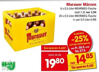 Interspar Murauer Märzen 6 x 0,5-Liter-MEHRWEG-Flasche Angebot