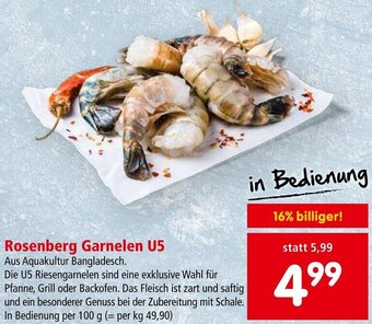 Interspar Rosenberg Garnelen U5 In Bedienung per 100 g Angebot