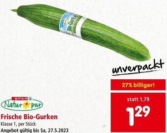 Interspar Frische Bio-Gurken Klasse 1, per Stück Angebot