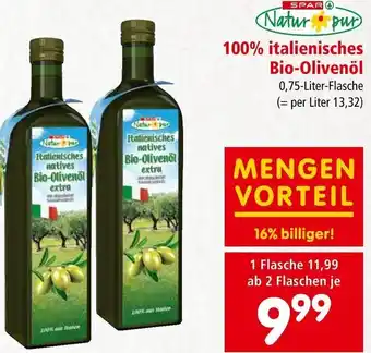 Interspar 100% italienisches Bio-Olivenöl 0,75-Liter-Flasche Angebot
