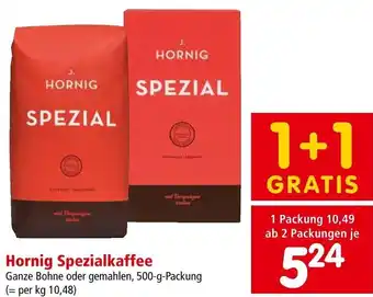 Interspar Hornig Spezialkaffee Ganze Bohne oder gemahlen, 500-g-Packung Angebot