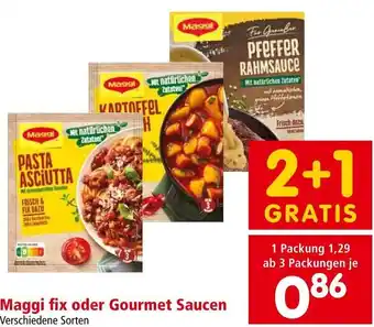 Interspar Maggi fix oder Gourmet Saucen Verschiedene Sorten Angebot
