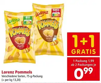 Interspar Lorenz Pommels Verschiedene Sorten, 75-g-Packung Angebot