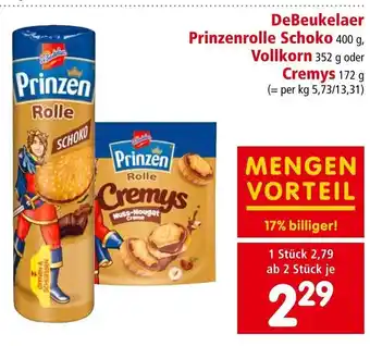 Interspar DeBeukelaer Prinzenrolle Schoko 400 g, Vollkorn 352 g oder Cremys 172 g Angebot