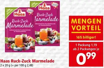 Interspar Haas Ruck-Zuck Marmelade 2 x 20 g Angebot