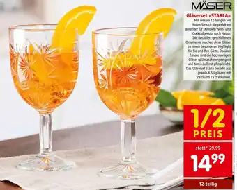 Interspar MÄSER Gläserset »>STARLA<< Mit diesem 12-teiligen Set holen Sie sich die perfekten Begleiter für stilvollen Wein- und Angebot