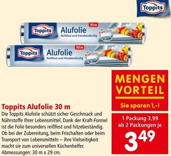 Interspar Toppits Alufolie 30m Angebot