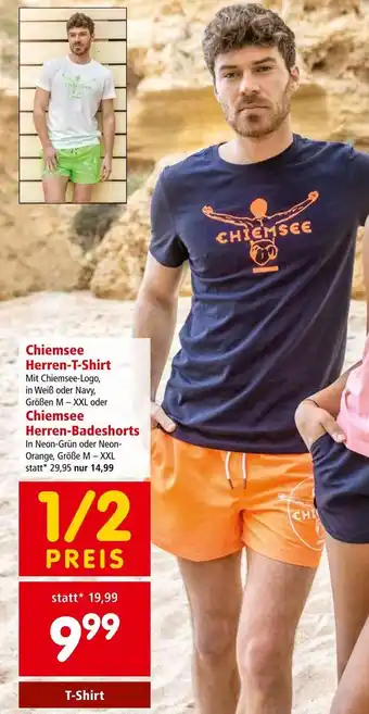 Interspar Chiemsee Herren-T-Shirt Mit Chiemsee-Logo, in Weiß oder Navy, Größen M - XXL oder Angebot
