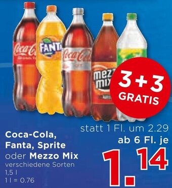 Unimarkt Coca-Cola, Fanta, Sprite oder Mezzo Mix 1,5 L Angebot