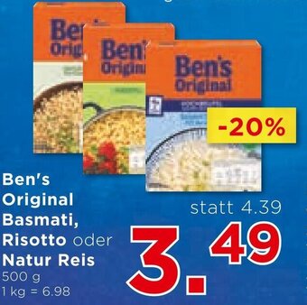 Unimarkt Ben's Original Basmati, Risotto oder Natur Reis 500 g Angebot