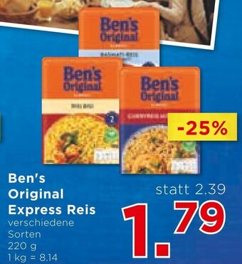 Unimarkt Ben's Original Express Reis verschiedene Sorten 220 g Angebot
