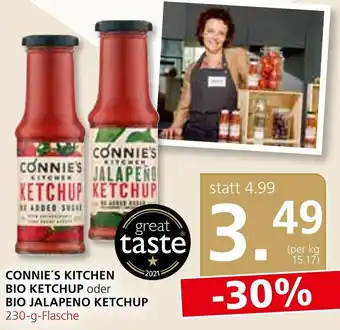 SPAR Gourmet CONNIE'S KITCHEN BIO KETCHUP oder BIO JALAPENO KETCHUP 230-g-Flasche Angebot