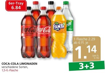 SPAR Gourmet COCA-COLA LIMONADEN verschiedene Sorten, 1,5-lt.-Flasche Angebot