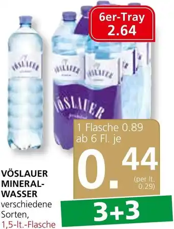 SPAR Gourmet VÖSLAUER MINERAL-WASSER verschiedene Sorten, 1,5-lt.-Flasche Angebot