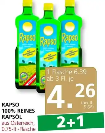 SPAR Gourmet RAPSO 100% REINES RAPSÖL aus Österreich, 0,75-lt.-Flasche Angebot