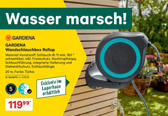 Lagerhaus GARDENA Wandschlauchbox Rollup 20 m Angebot