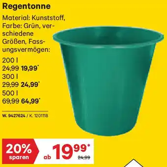Lagerhaus Regentonne 200 L Angebot